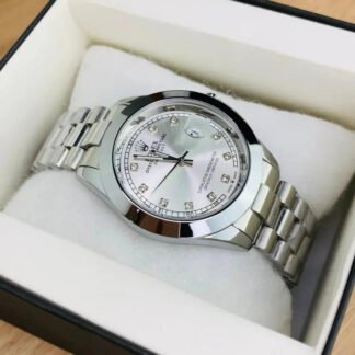 Plain Silver Luxury Watch