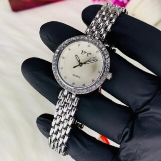 FT Forever Times Ladies Crystal Watch – Silver Diamond Bezel Edition